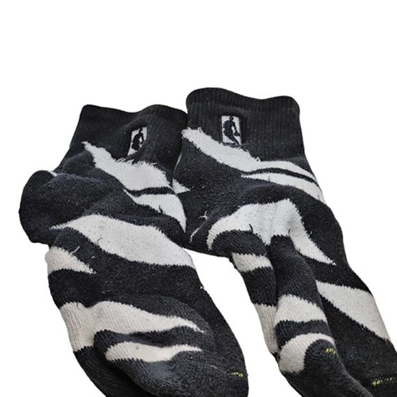 NBA ELITE Crew Basketball Socks Size Large crew socks Black/White - Picture 1 of 4